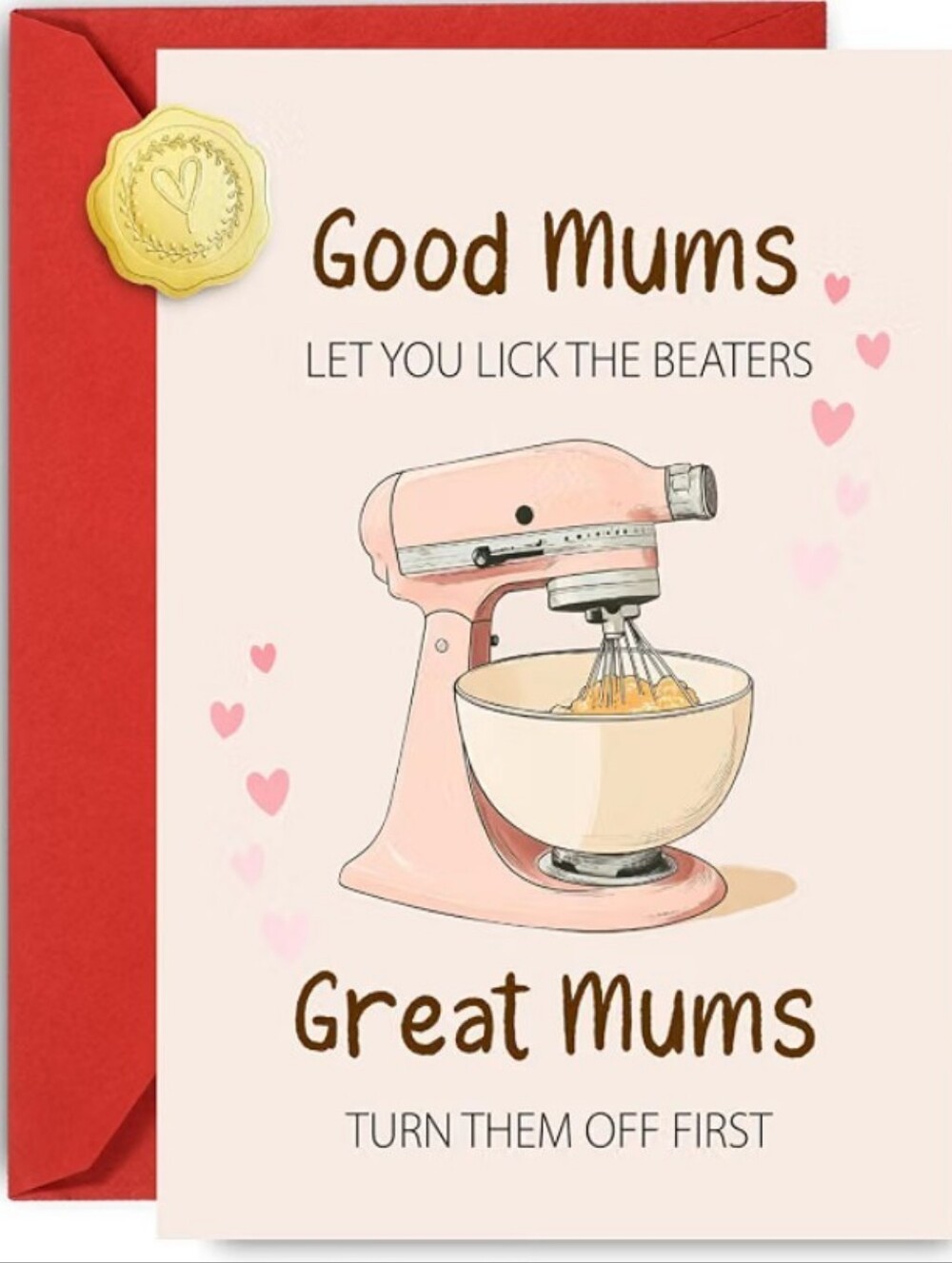 Pink Stand Mixer Greeting Card for Mothers